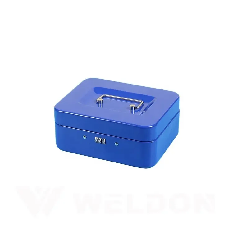 WELDON Custom  High Quality  Money Box With Combination Lock or Key Lock Small Cash Box