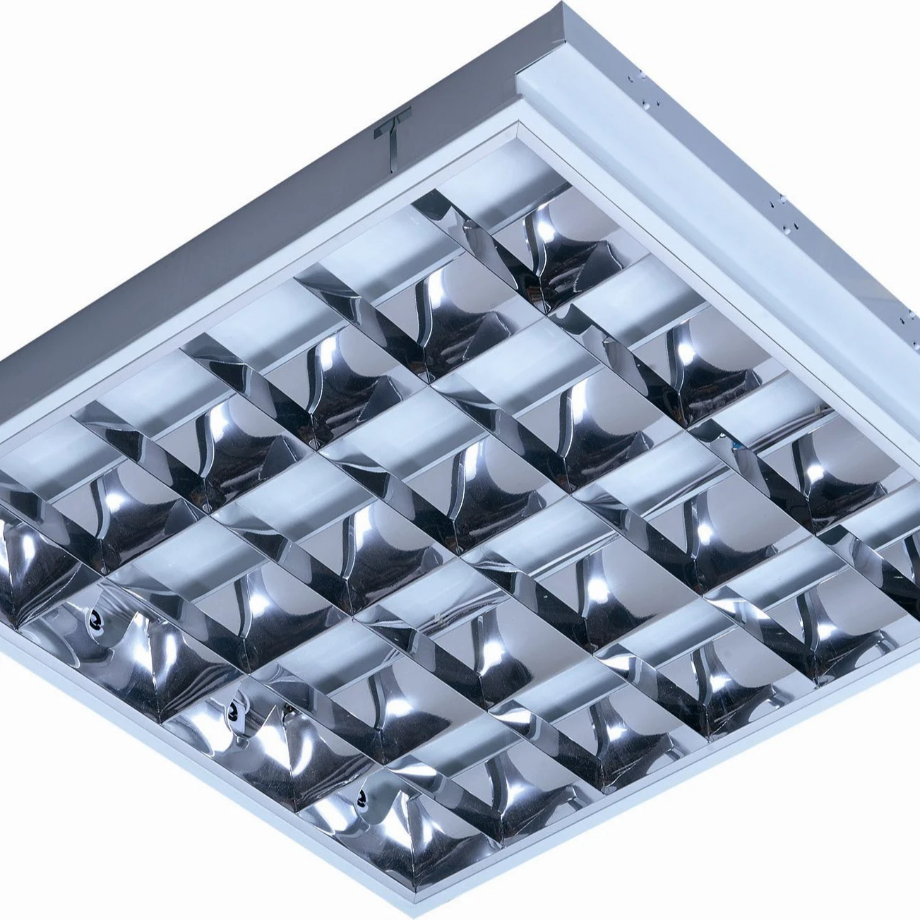 Aluminum Reflector Housing Recessed Louver T8 Grille Lighting Fixture