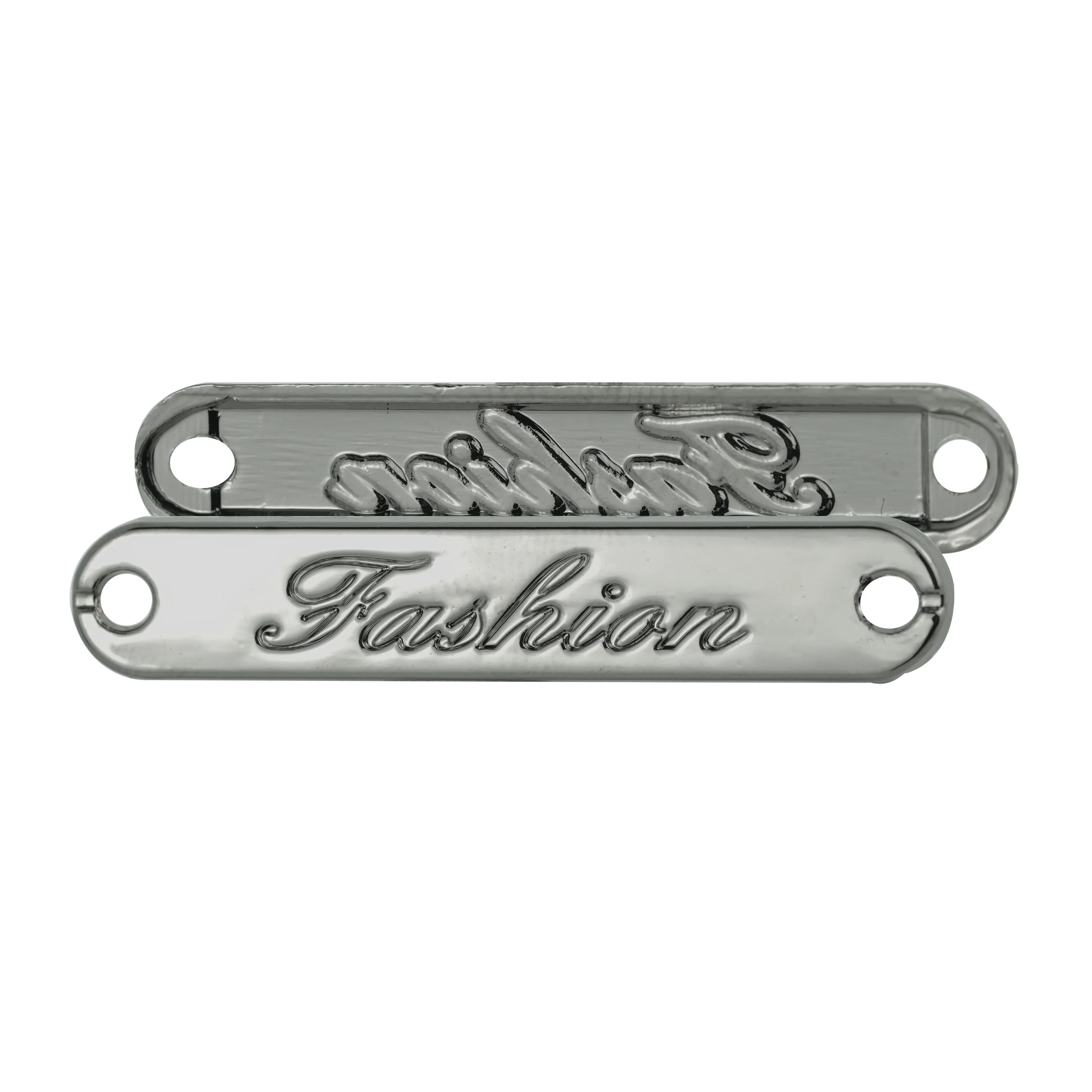JinYi Hardware OEM ODM Custom Brand Logo Design Zinc Alloy Metal Label Tag for Clothing