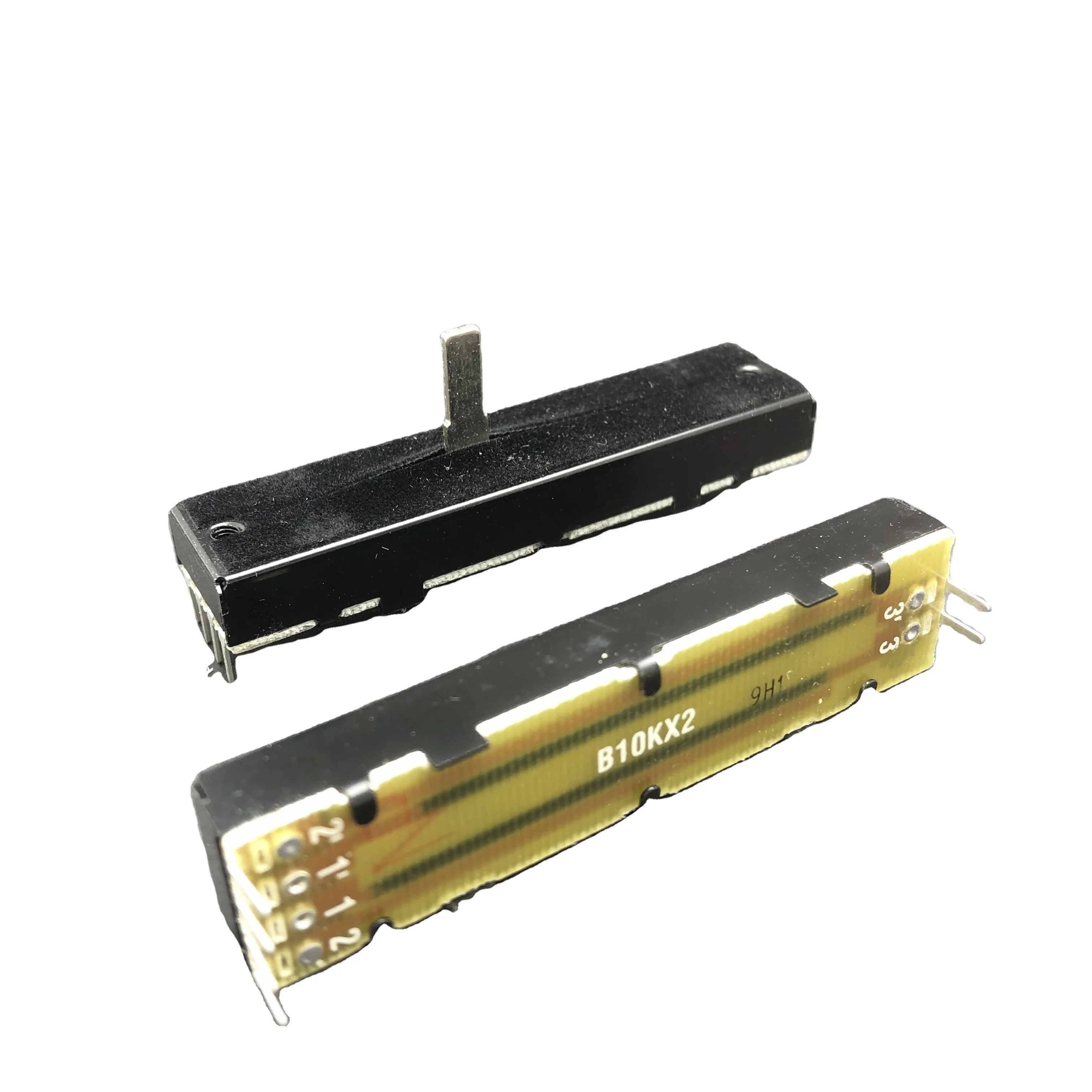 [VK]double ALPHA 73MM B10KX2 7.3CM shaft 15MM Slide potentiometer with straight bar inside flannel dust outside foot (SWITCH)