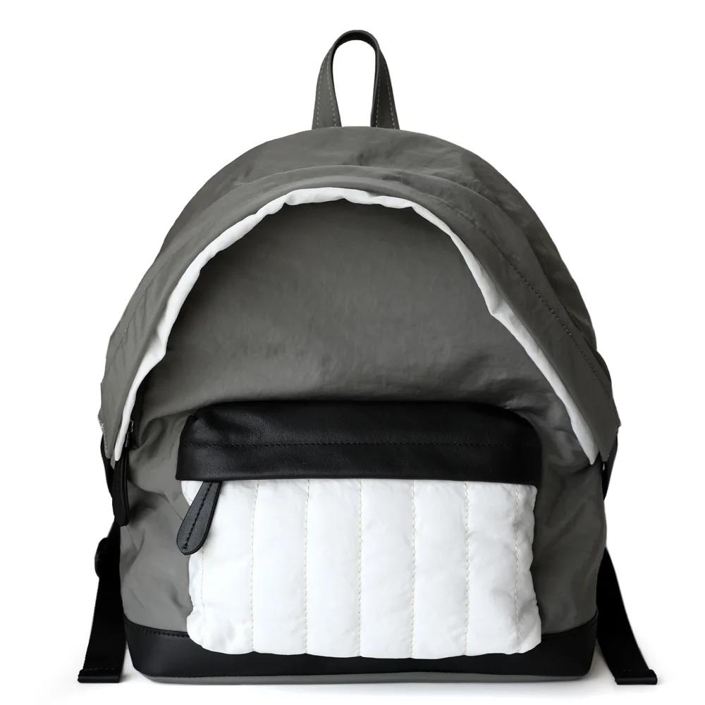 Factory Directed Big Capacity Travel Bag Designer Waterproof Satchel Nylon Cowhide Backpack School for Women