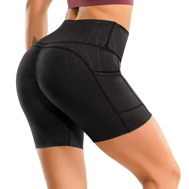 Women yoga sports shorts high waist super stretch summer running workout yoga biker shorts