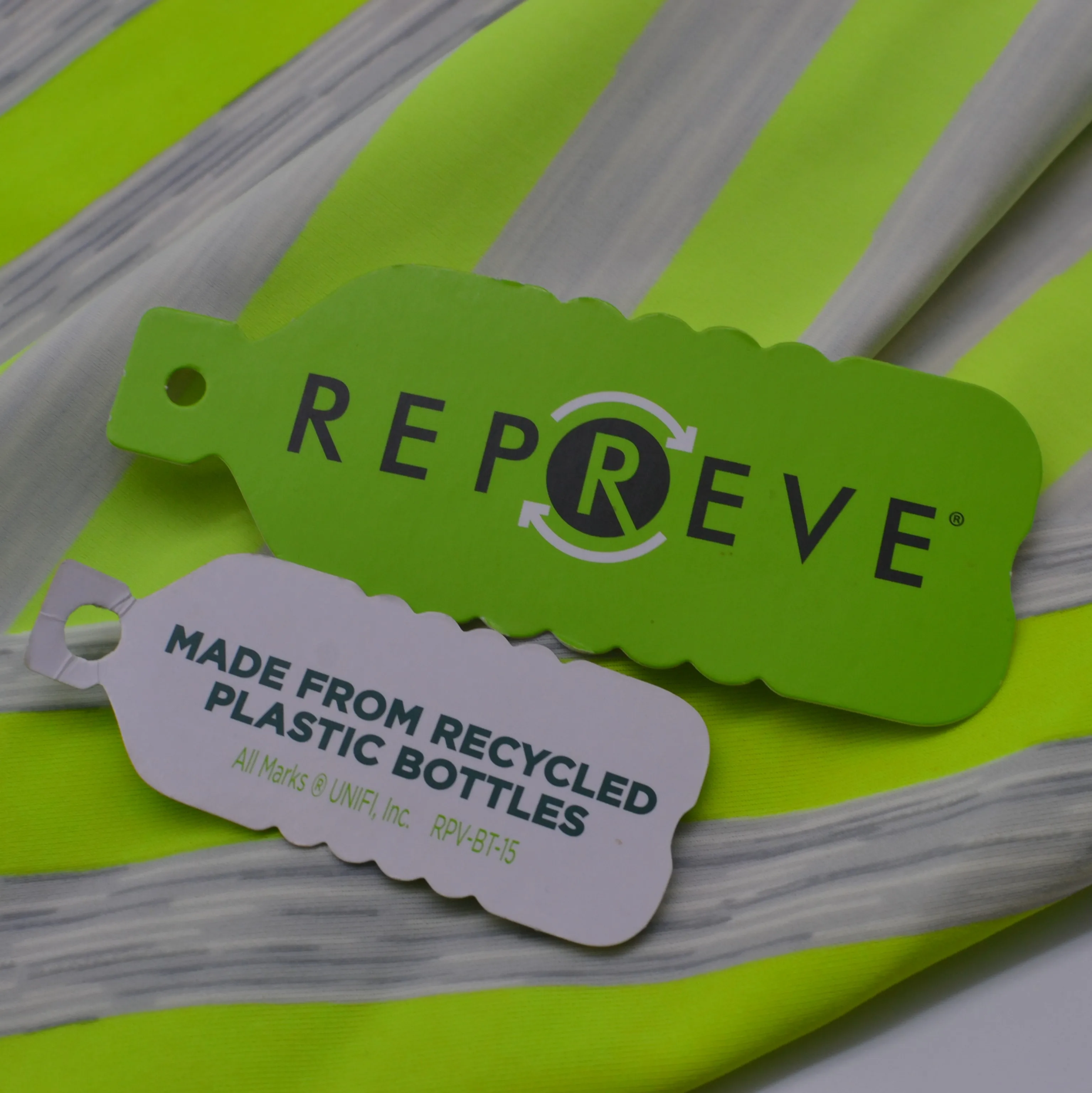 Repreve recycled polyester pet RPET fabric made from recycled plastic bottles for yoga leggings t-shirt sportswear