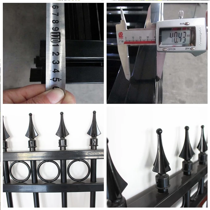 Hot Sale Waterproof  steel fence 6 ft  fancy china stainless steel fence  steel outdoor fence panel