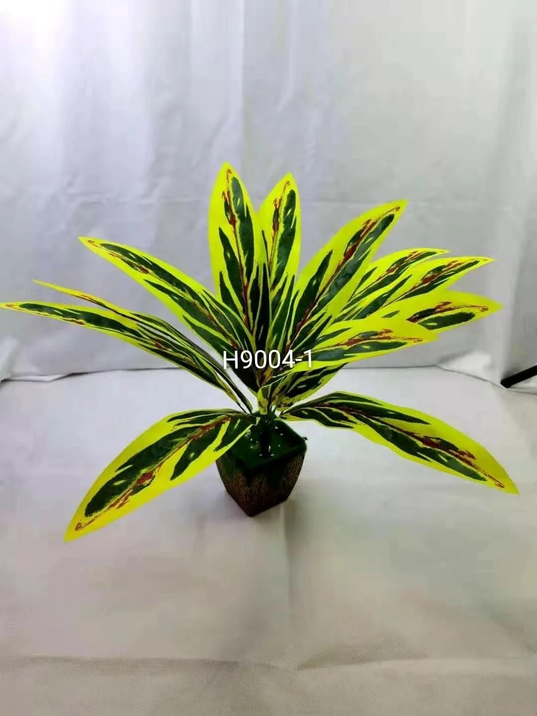 Wholesale plants indoor leaf foliage 15lvs artificial greenery leaf bush for plant wall decoration
