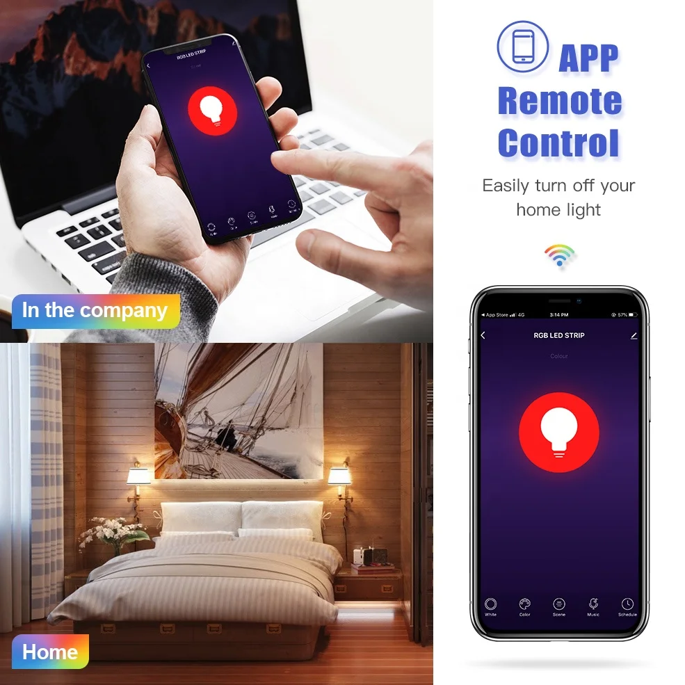 Wi-Fi умная лампочка 12 Вт 15 RGB + белый теплый E27 светодиодная лампа с регулируемой яркостью совместимая Alexa приложение Tuya Smart Life Google Assistant