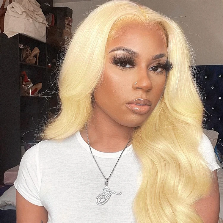 Высококачественный парик forcueu из натуральных человеческих волос с выровненной кутикулой, с прозрачной кружевной фронтальной длиной, 613, вьетнамский парик из человеческих волос для чернокожих женщин