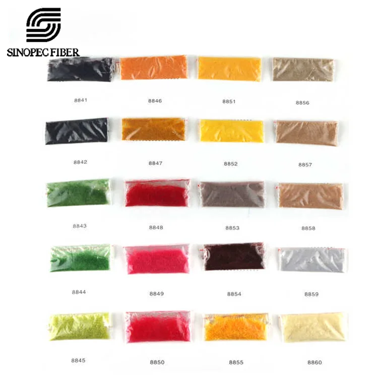 Flock Cute Toy Materials Nylon 66 Flock Fiber 3dx0.8mm Semi Dull Color Flock Powder
