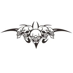 Big Size 60x20cm 3D Skulls Car Hood Size Door Stickers Decal Personality Waterproof For Decoration Auto Car Accessories Styling