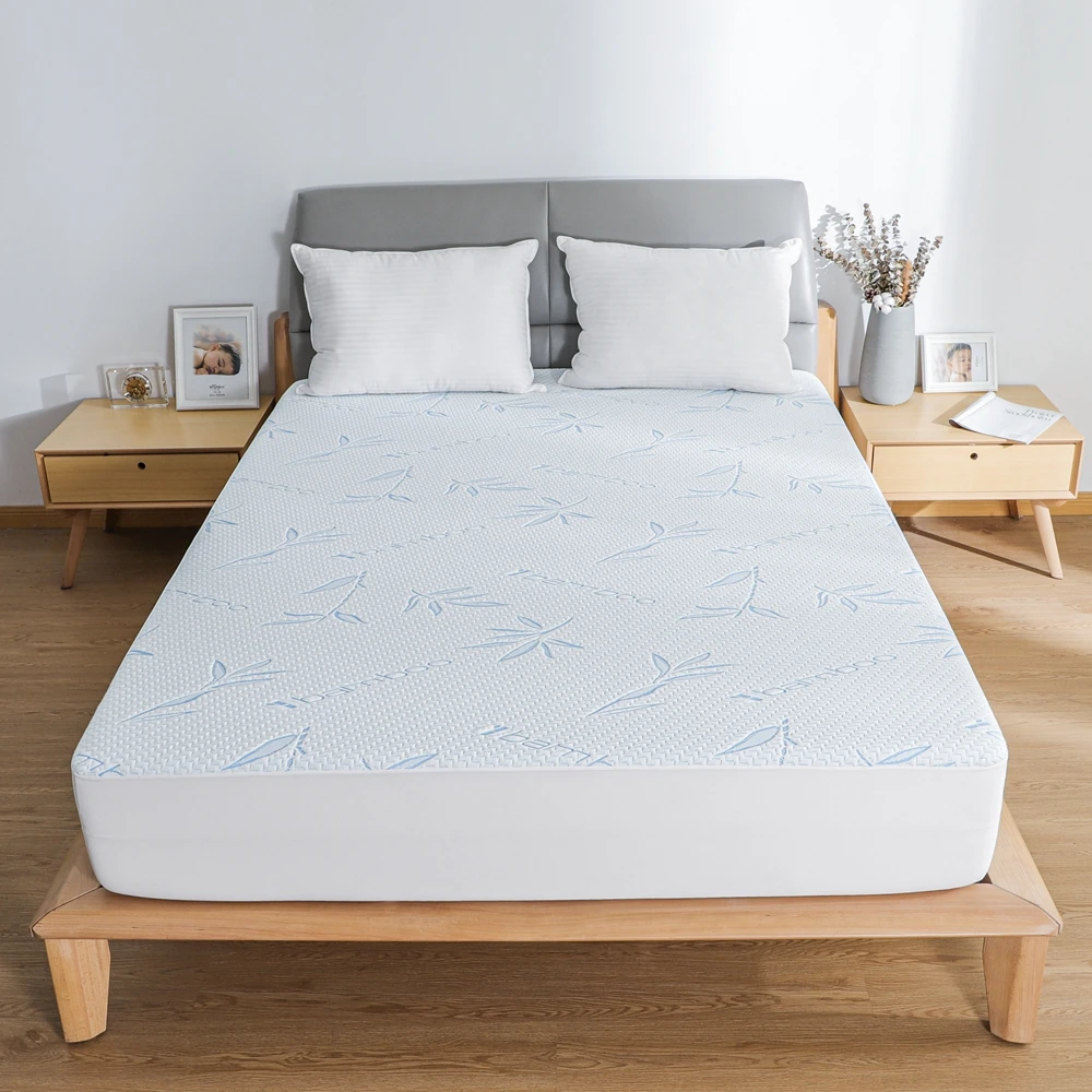 Изготовленный на заказ противопылезащитный клещи гипоаллергенный дышащий 3D слой воздуха бамбук трикотажный жаккардовый Водонепроницаемый Матрас протектор