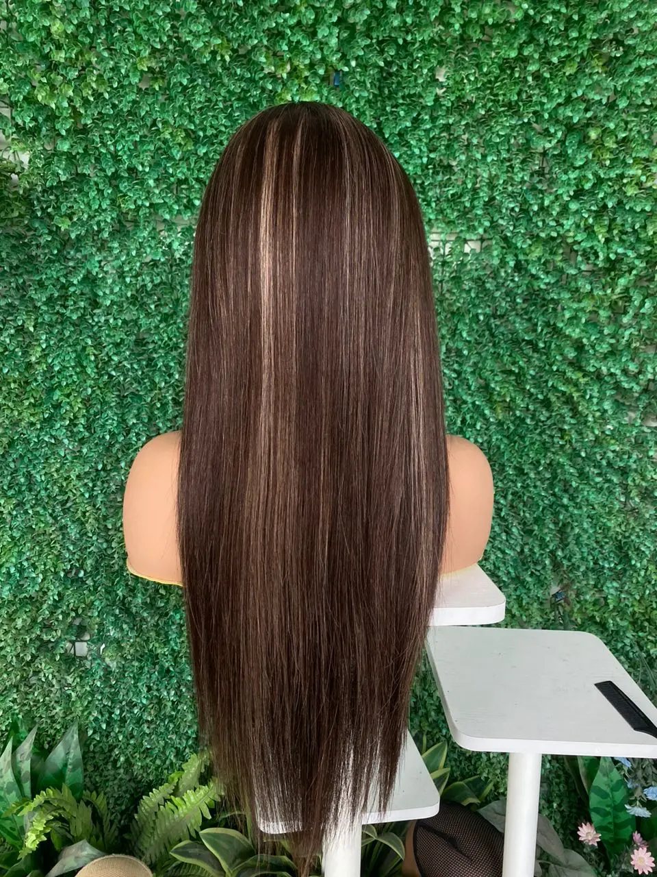 Wear and Go100% Real Human Hair WIG Raw European Straight Human Hair Ash Blonde Human hair Lace front wig for women long wig