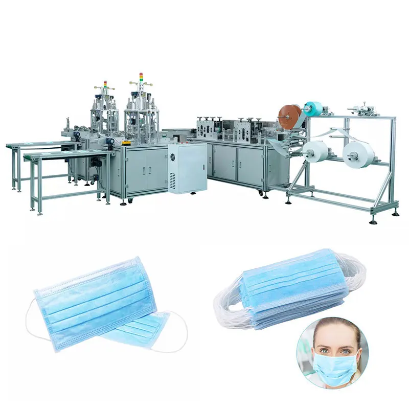 Automatic Production Line of Protective Disposable Medical Surgical 3 ply Face Mask Machines
