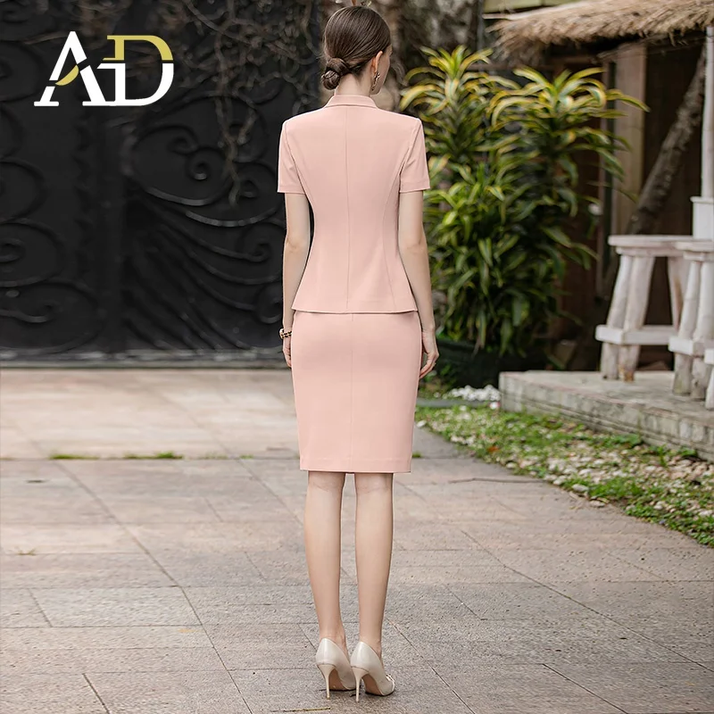 high-end ladies uniform suits for receptionist OEM ODM latest design elegant career dresses outsources professional manufacturer