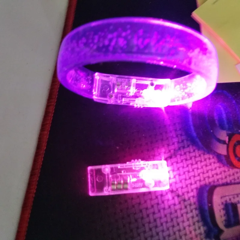 Hot Sale Custom Logo Flashing Wristband Light up Led Bracelet With Led Light