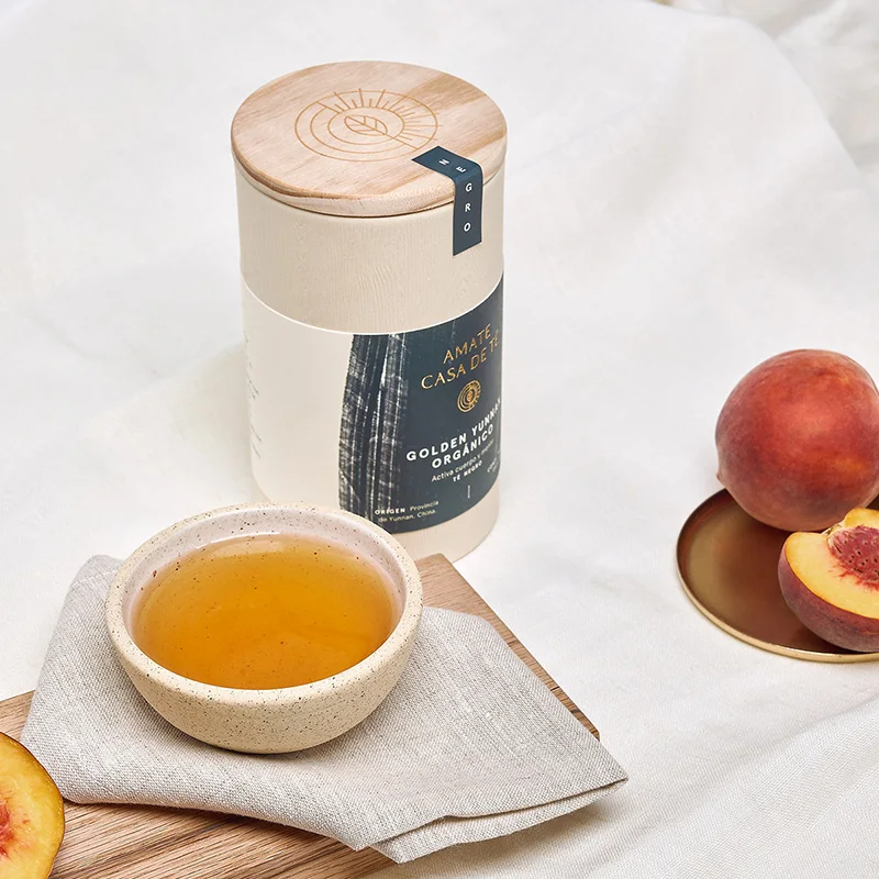 Custom Jar Tube Packaging Biodegradable Tea Kraft Paper Cardboard Tube For Powder With Customized Lid