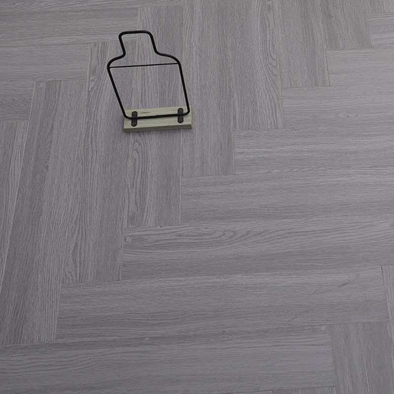 2024 China Popular Gray Herringbone Engineering Wood Flooring Simple Indoor Style Solid Wood Leather Click Modern Elegant