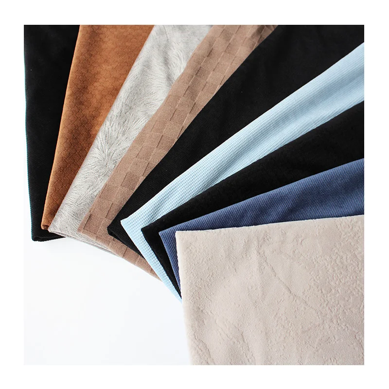 Recycled Burnout velvet fabric cheap kain tecido crepe for home textile car seat sofa toy fabric