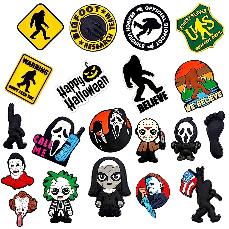 Wholesale Halloween croc charms party skull pumpkin gifts clog shoes charms for clogs