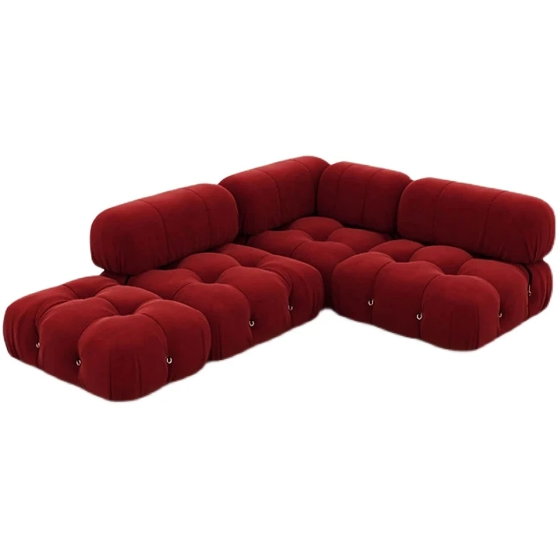Modern italian design european style nordic fabric velvet leisure module sofa