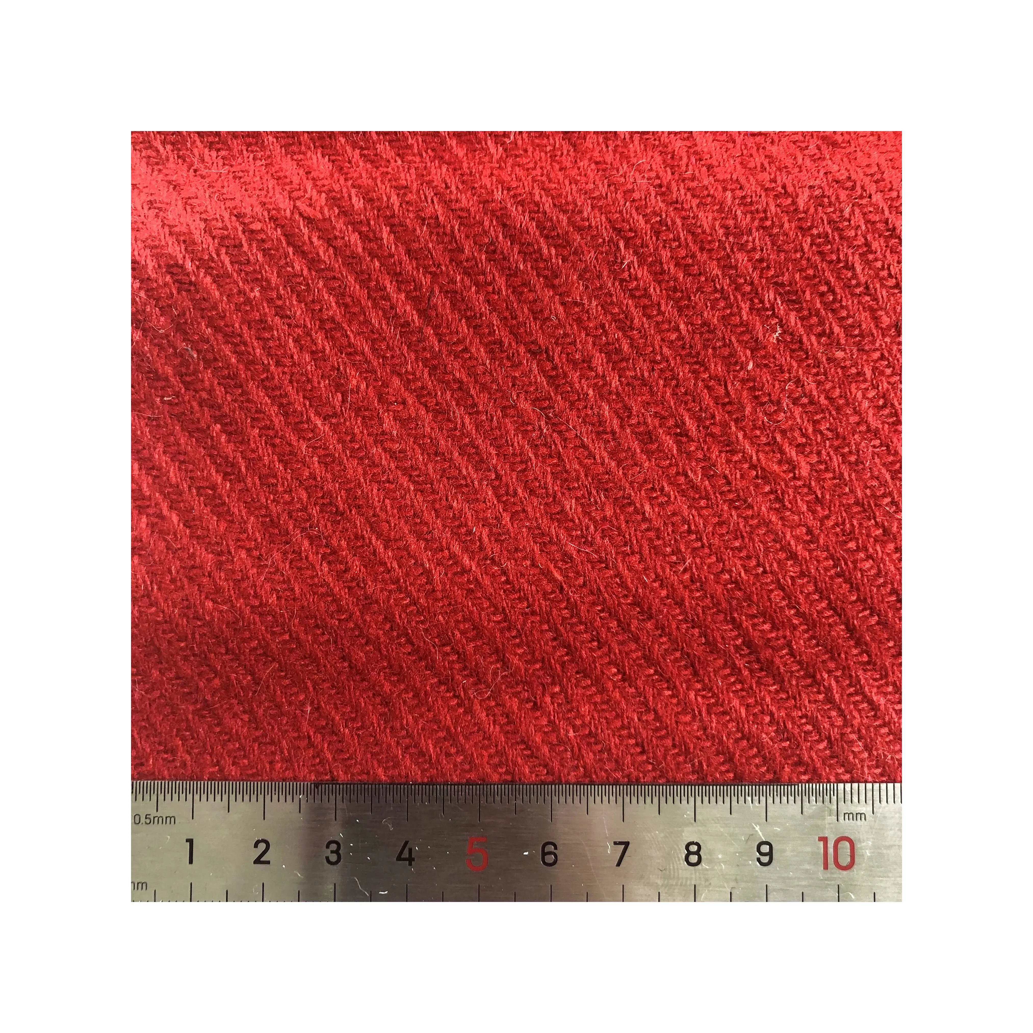 High Quality Hotsale Cheap Price Super Soft Wool Red Herringbone Fancy Woolen Fabric For Coat