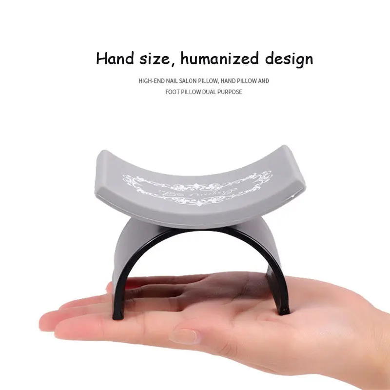 New U Shape Nail Hand Pillow for Manicure Hand Arm Rest Holder Washable Soft Silicone Palm Rests Stand Nail Salon Art Pillow