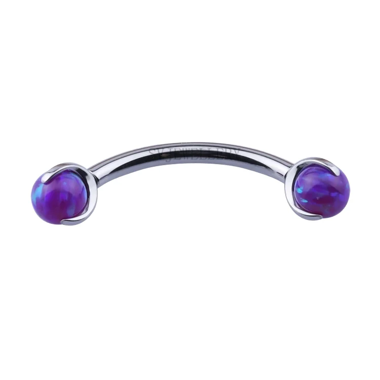 Wholesale Short Bar Tiny hand with Gem ball Stainless Steel Belly Button Rings Navel Rings for Women Body Piercing Jewelry