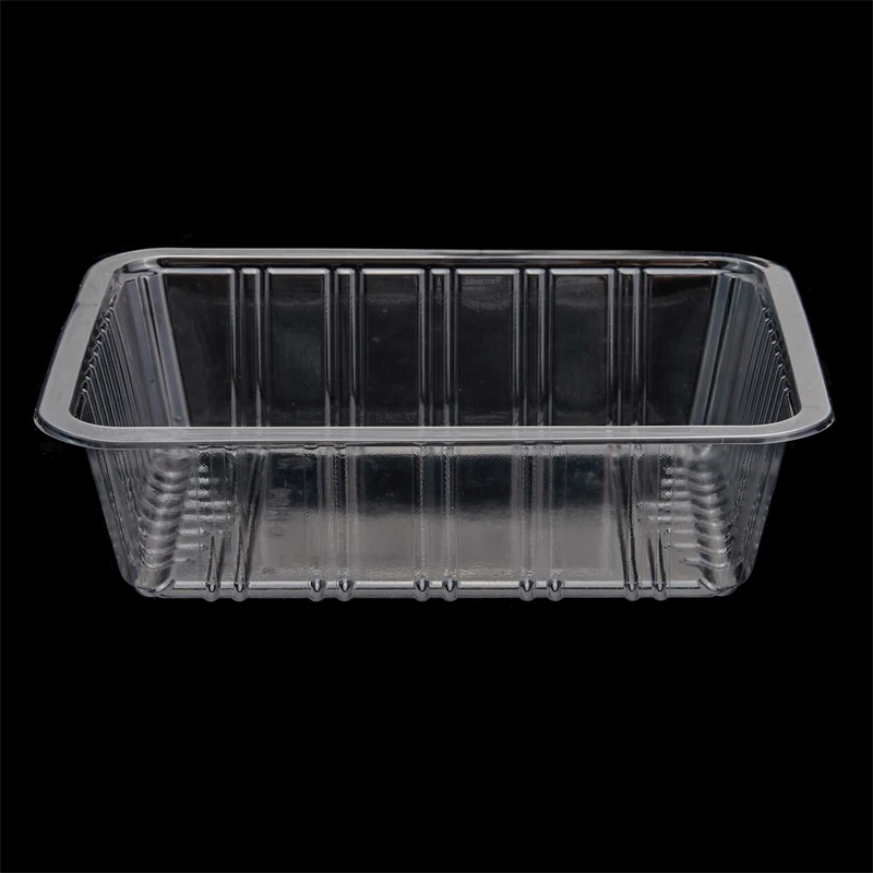 Clear PET Disposable Biodegradable Fruit and Vegetable Box Food Grade Plastic Tray