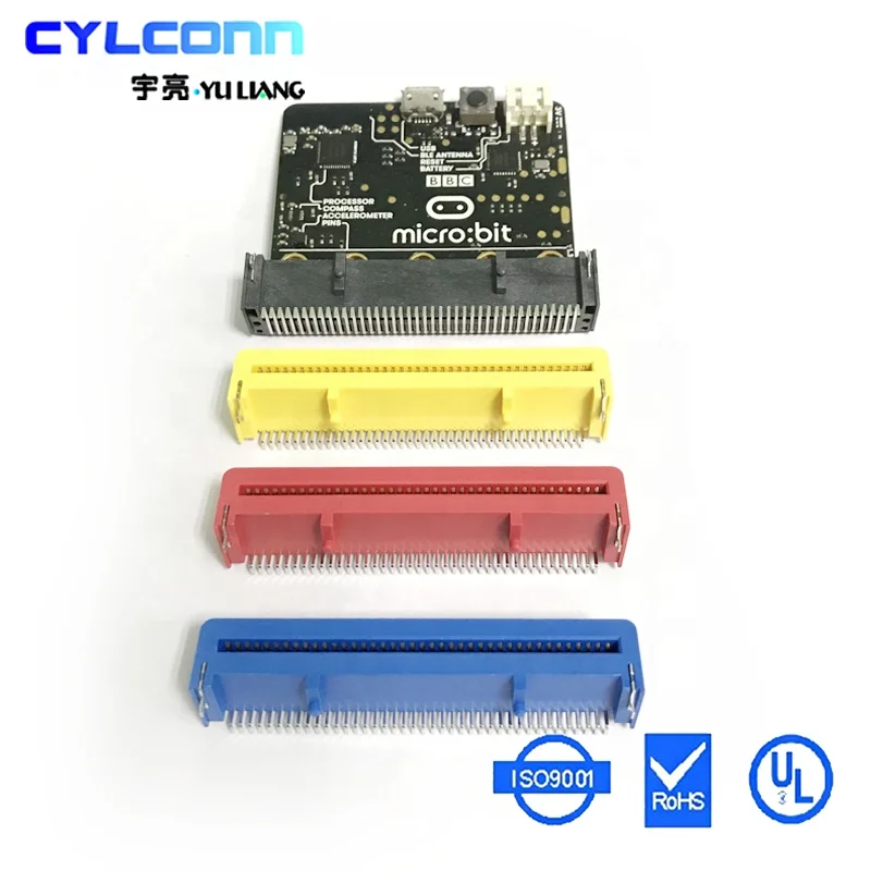 BBC Micro:bit edge connector 1.27mm pitch 40 position PCB card edge right angle SMT type