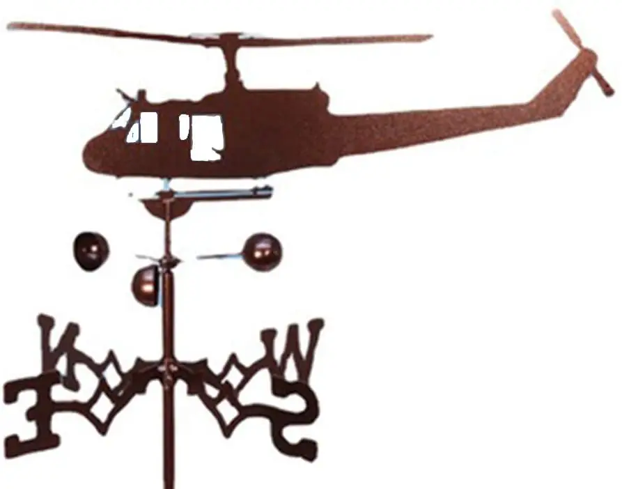 Zhongpin Top Rated New Arrival Bronze Helicopter Cast Iron Decorative Cock Weather Wind Vane Rooster Weather Vane Kit