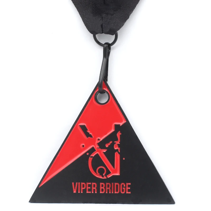 Wholesale Custom Metal Red Triangle Theme Medal
