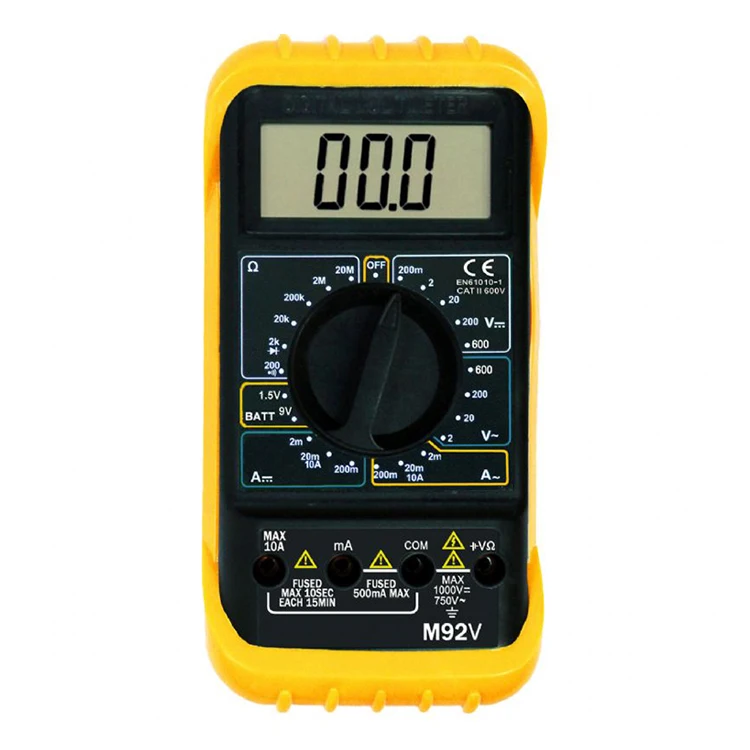 low price M92V 10A 600V portable Digital multimeter with off shift