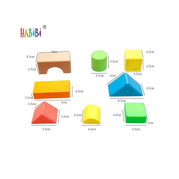 Wholesale Wooden Building Blocks Unfinished Montessoir  Wooden Educational Toys Wood Toy Blocks