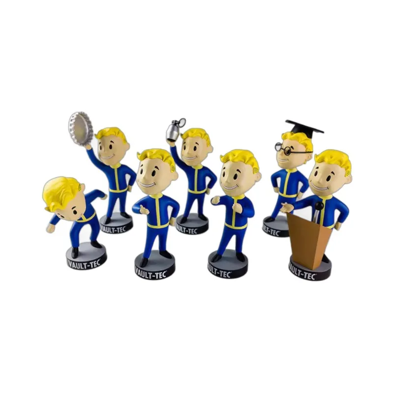 hot sell 28 style Classic Games Vault Boy Figure Toy With Box Fallout 4 1 2 3 Figure Q Version Cute Cartoon Model Doll