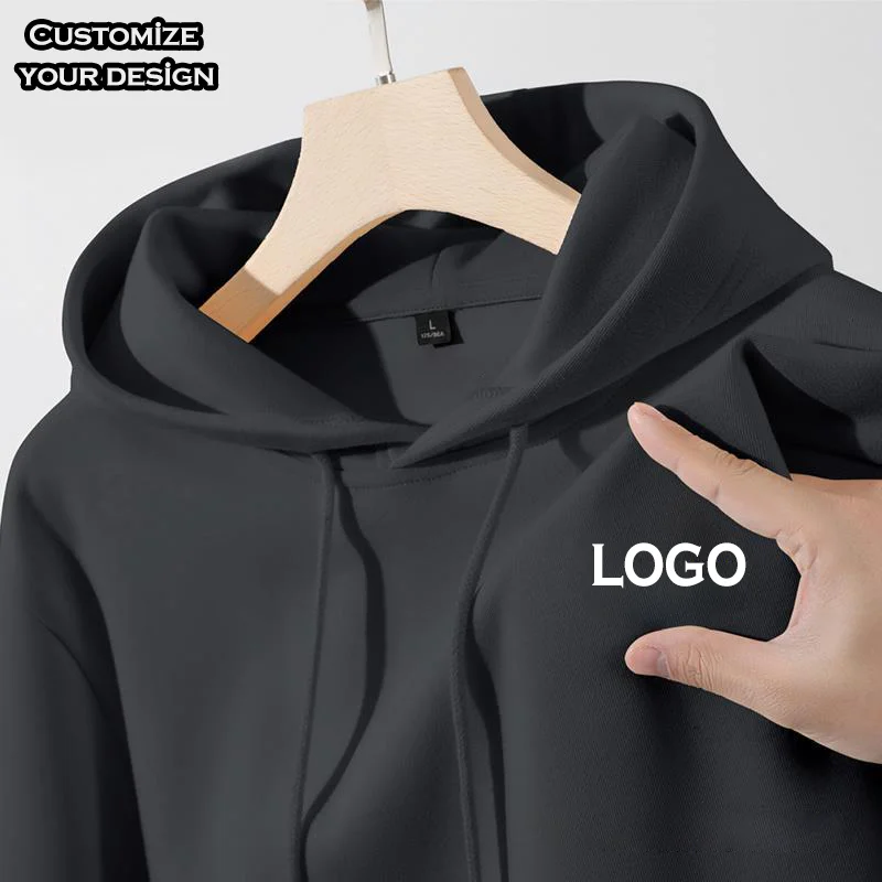 Wholesale High Quality Cotton Pullover Hoodies for Men Warm Custom Anime Printing Embroidery France Terry Hoodies Letter Pattern