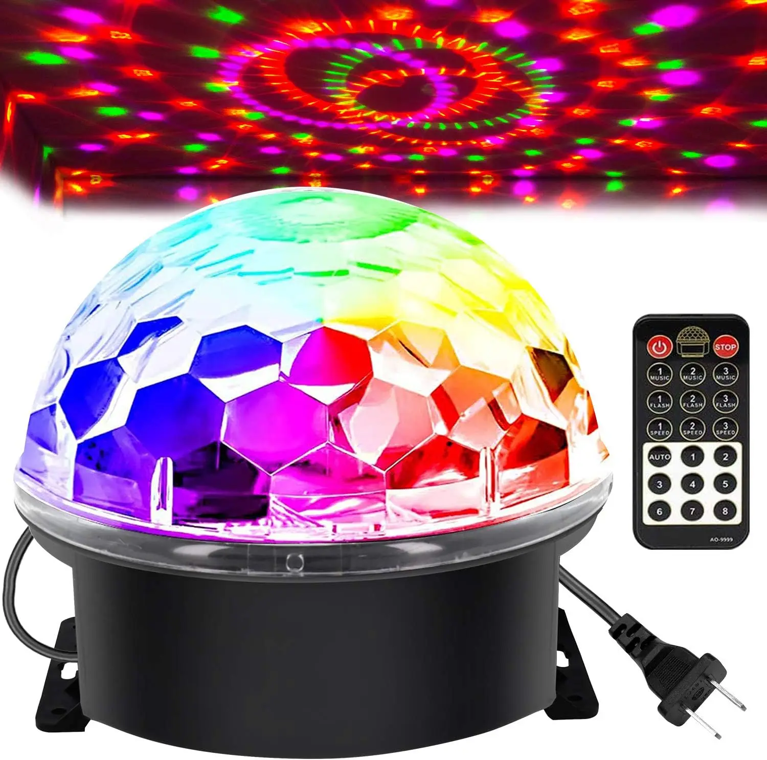 Tsinye Remote Control Blue Tooth Remote Control Led Crystal Magical Colorful Ball Disco Laser Light for DJ Party Club KTV Bar