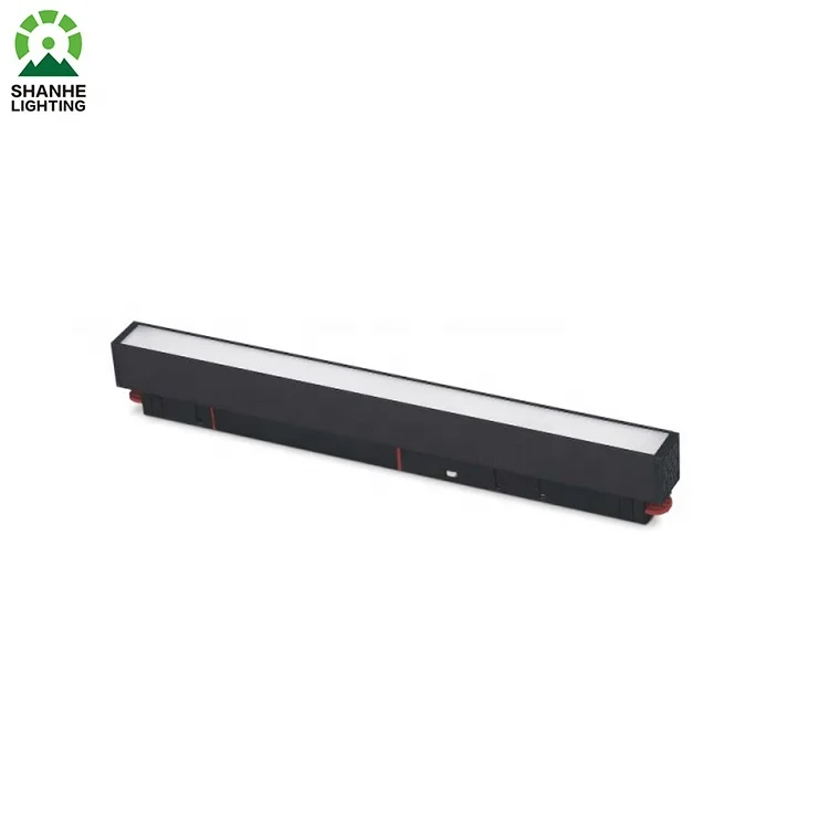 Recessed Magnetic Track Lighting System Flush Mounted Aluminum Linear Rail Section Magnet light tracklight