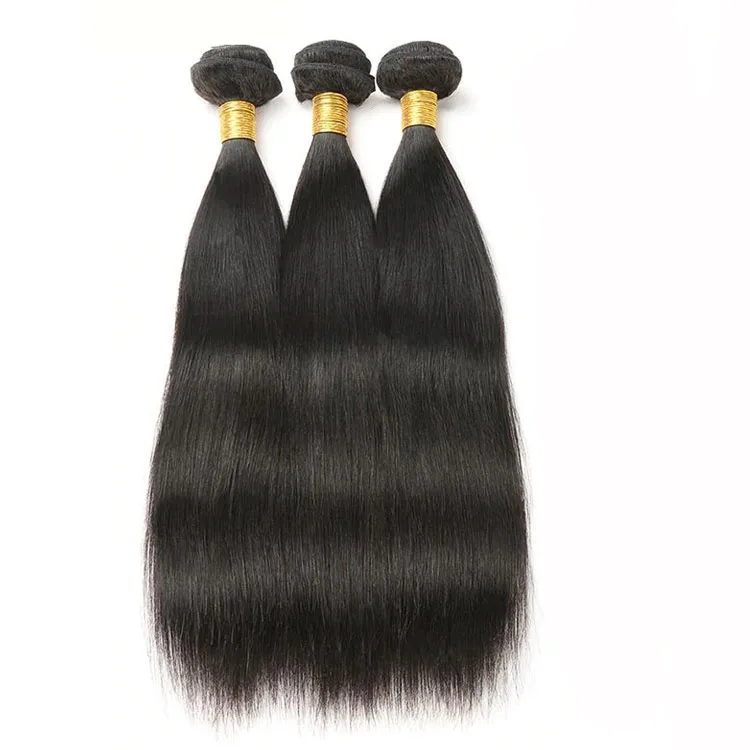 
Double drawn 100% cuticle aligned raw virgin remy straight mink indian human hair for black women 