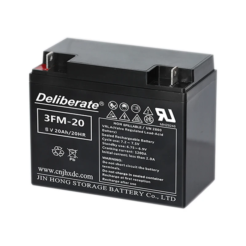 China Supplier Rechargeable 6v 20ah Solar Battery Home Solar Energy Storage Lead Acid Battery