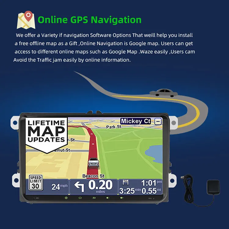 9inch Android 13 4+64G For VW Passt Golf Polo MK5/6 Caddy Amork wireless Carplay Car stereo Radio GPS WIFI BT