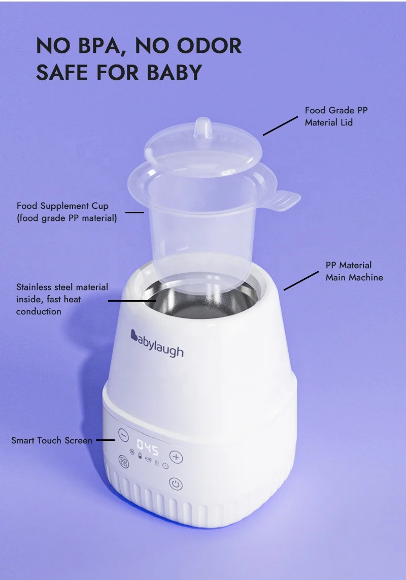 Babylaugh Portable Baby Bottle Warmers Formula Dispenser and Steam Sterilizer for Milk Powder and Baby Bottle Milk