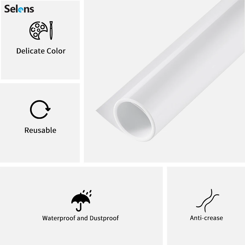 Selens 60x130 см ПВХ матовый отражающий двухсторонний фон для фотосъемки