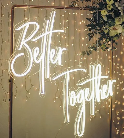 Eye Catching Better Together Happy Birthday Led Big  Logo Neon Sign