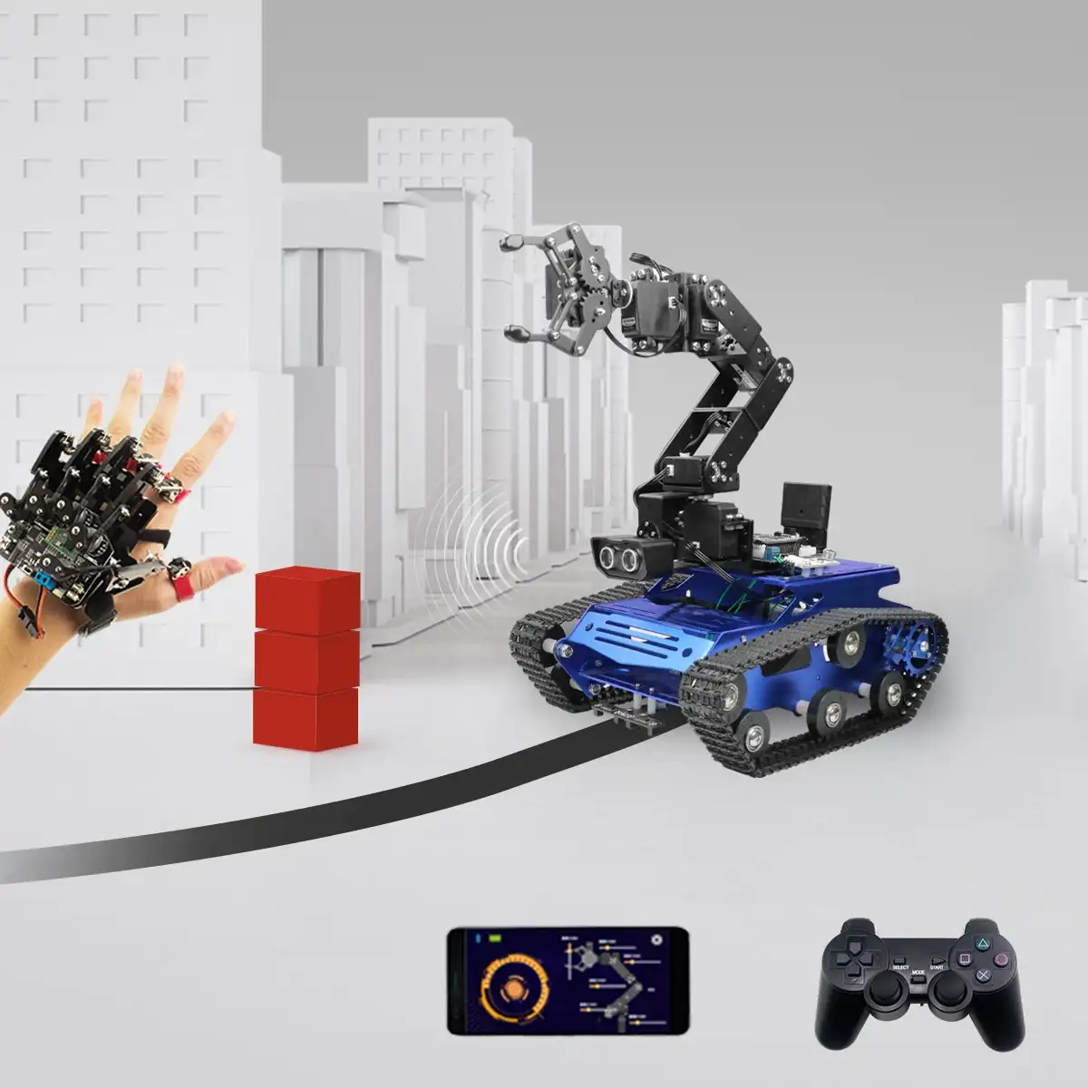Hiwonder Tankbot Робот Танк STM32 программируемый Роботизированный автомобиль паровой Обучающие игрушки-роботы