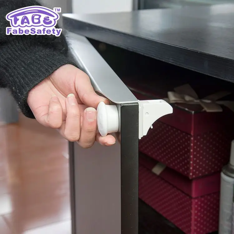 Hot Products  Bebe Child Safety Magnetic Cupboard Latch, Other Baby Supplies Plastic Drawer Locks Cabinet Magnet~