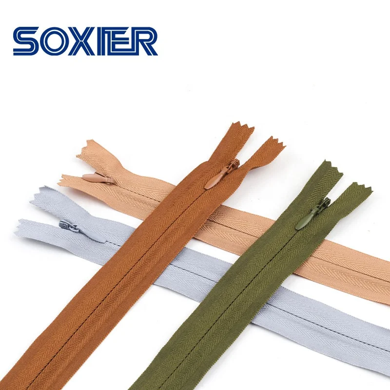 China Manufacturer Wholesale 3# Color Pants Invisible Nylon Zipper Tape for Garments