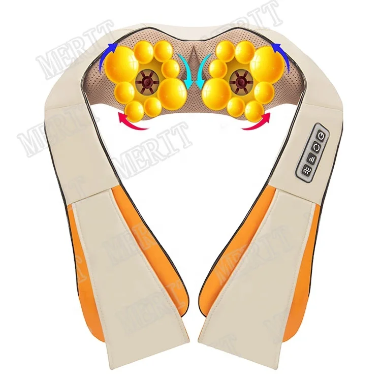 
3D Rechargeable Shiatsu Kneading Thermal Infrared Neck Massage Belt 