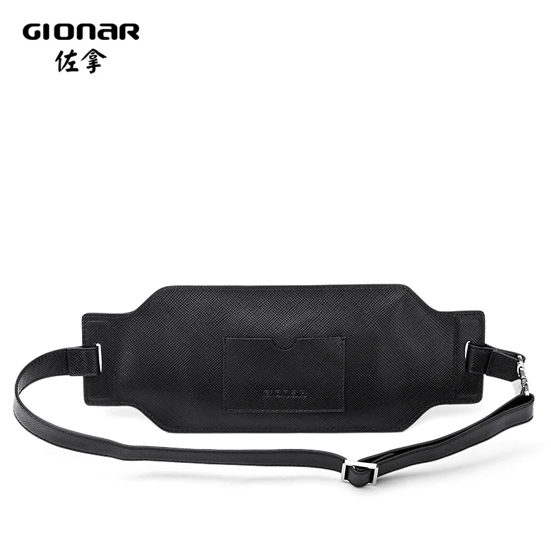 Genuine Leather Outdoor Men Male Fanny Pack Custom Waist Bag Money Phone Belt  Bag  Fashion Waist Bag