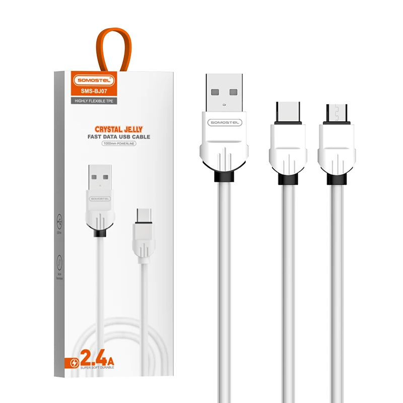 Best Quality 2.4A USB Cable Charging Protection Micro USB Type C phone charger Cable For iphone Data Cable