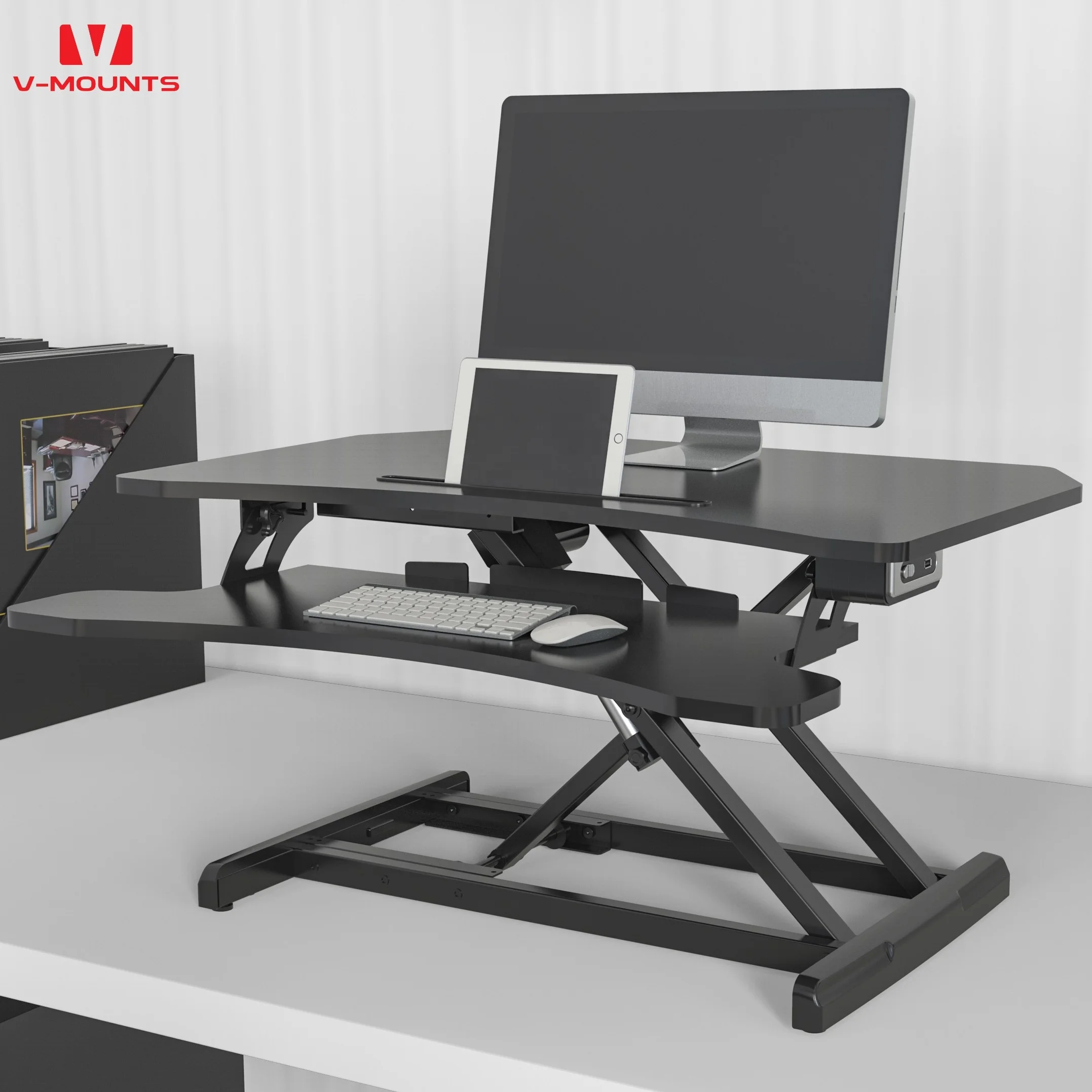 V-mounts Electric Folding Laptop Table Automatic Height Adjustable Desks