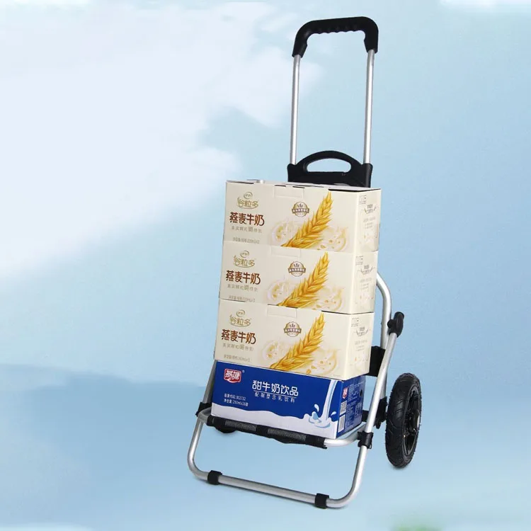 GARIDA Stainless Steel Frame Foldable Two-Wheeled Trolley Aluminium Lightweight Hand Trolley  Shopping Cart  GCG-032